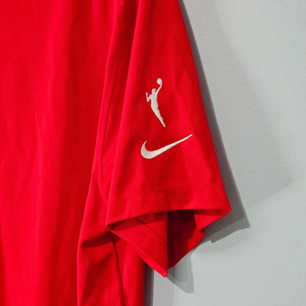 Nike Atlanta Dream WNBA Mens Red Dri-FIT Performance Polo Shirt CV4800-657 M